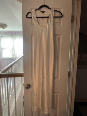 Banana Republic Ivory Satin Slip Dress